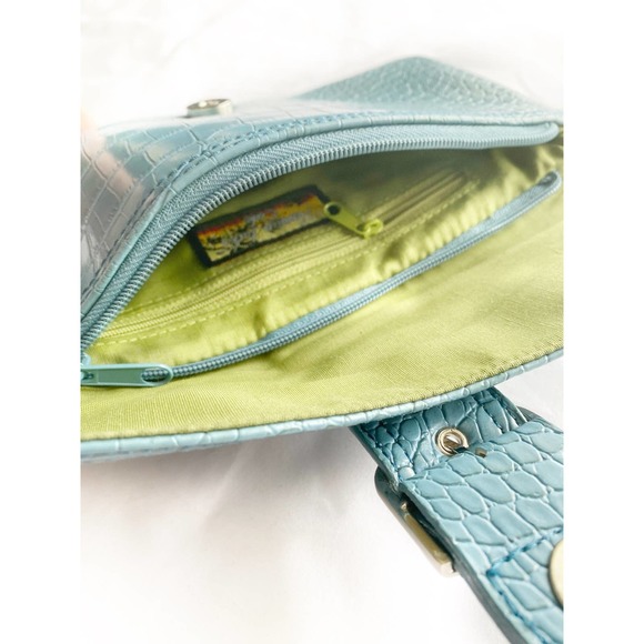 Blue Faux Crocodile Wristlet - Picture 3 of 7